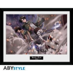 ABYSSE Smoke Blast Attack On Titan Framed Print