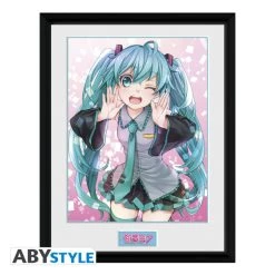 ABYSSE Hatsune Miku Winking Vocaloid Framed Print