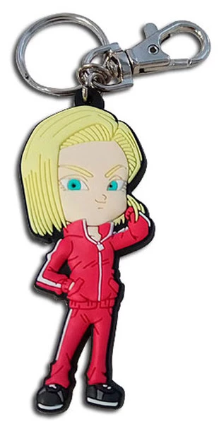 GREAT EASTERN Android 18 Dragon Ball Super PVC Keychain 1 GREAT EASTERN Android 18 Dragon Ball Super PVC Keychain