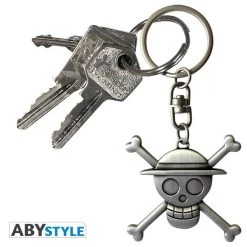 ABYSSE Monkey D Luffy Jolly Roger One Piece Metal Keychain -Anime peripheral Sales Store 819065020362 merch monkey d luffy jolly roger one piece metal keychain altB