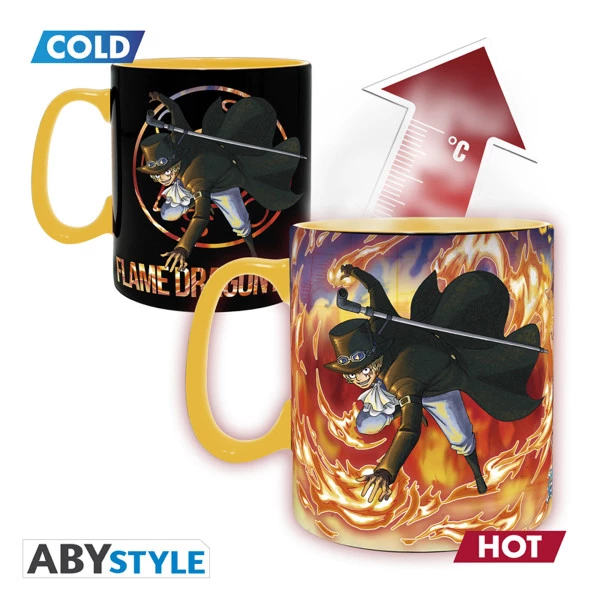 ABYSSE Luffy & Sabo One Piece Heat Change Mug And Coaster Set 3 ABYSSE Luffy & Sabo One Piece Heat Change Mug And Coaster Set - Image 3